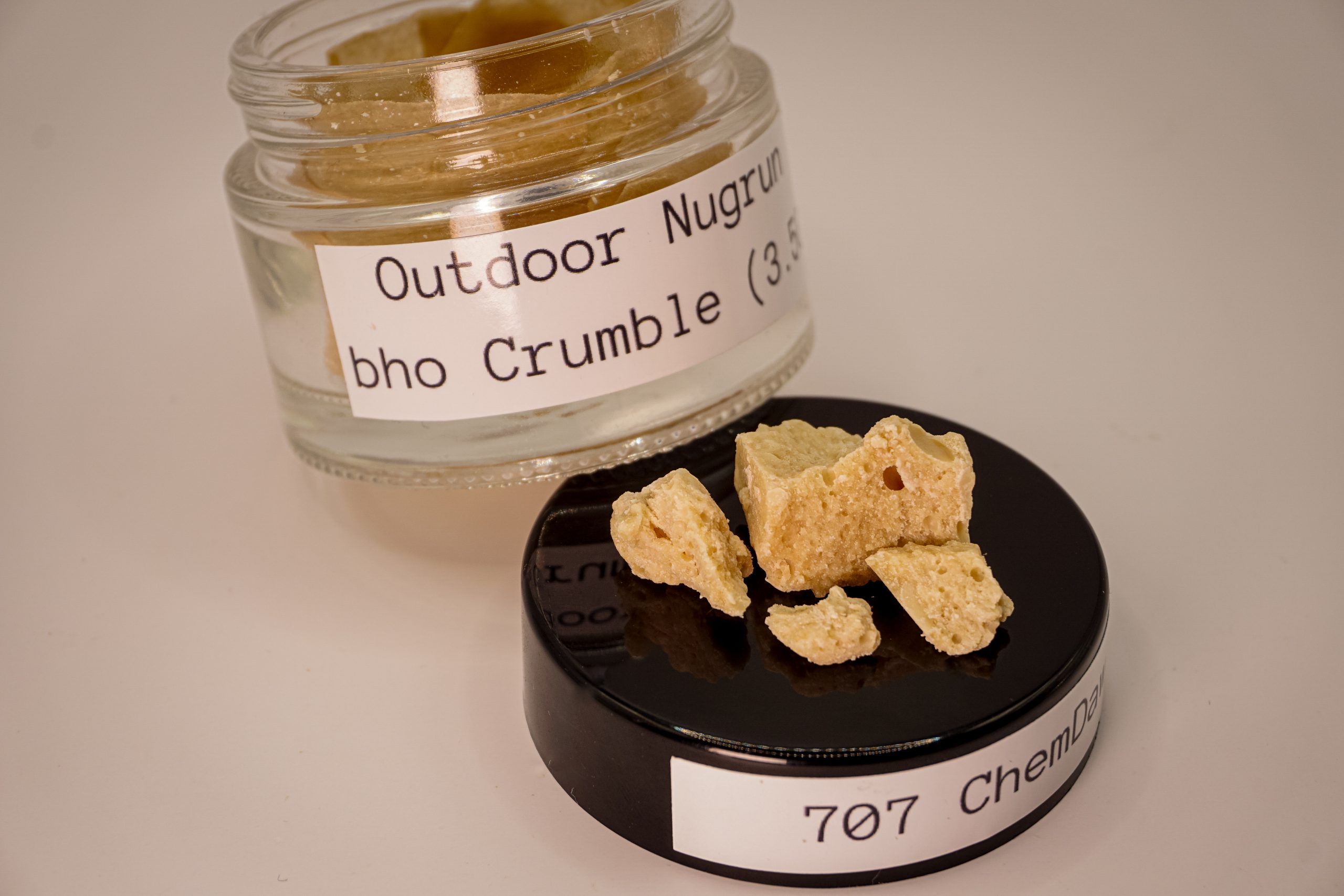 707 ChemDawg BHO outdoor nugrun crumble the high cloud strain review